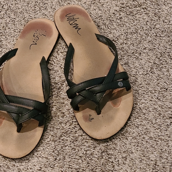 Volcom women's lookout sandal black, size 6 - Picture 3 of 7
